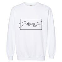 Creation Of Adam Hands Garment-Dyed Sweatshirt