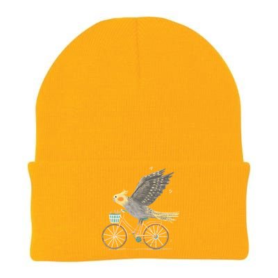 Cockatiel On A Bicycle Knit Cap Winter Beanie