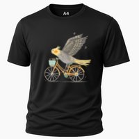 Cockatiel On A Bicycle Cooling Performance Crew T-Shirt