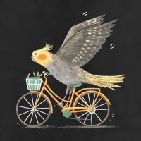 Cockatiel On A Bicycle Adult Drive Performance Visor