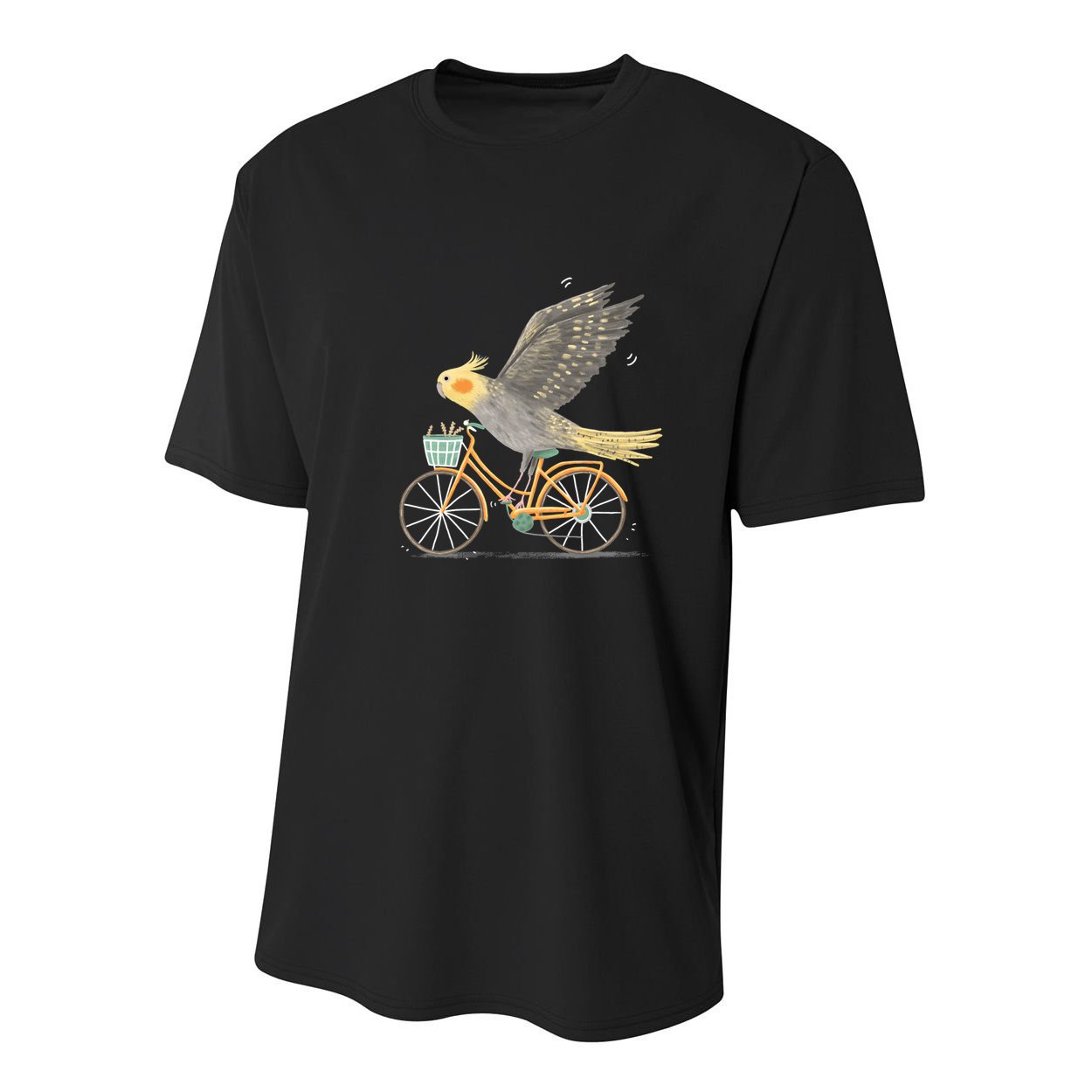 Cockatiel On A Bicycle Youth Performance Sprint T-Shirt