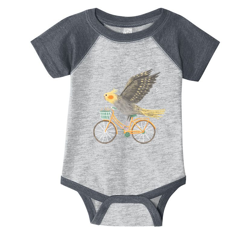 Cockatiel On A Bicycle Infant Baby Jersey Bodysuit