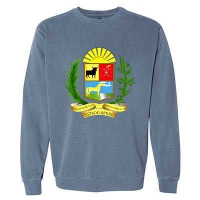 Coat Of Arms Of Apure State Of Venezuela Gift Garment-Dyed Sweatshirt