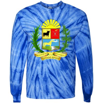 Coat Of Arms Of Apure State Of Venezuela Gift Tie-Dye Long Sleeve Shirt