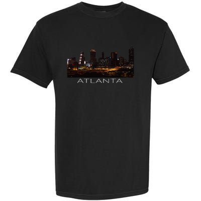 City Of Atlanta Nightlife Georgia Skyline Cityscape Love ATL Garment-Dyed Heavyweight T-Shirt