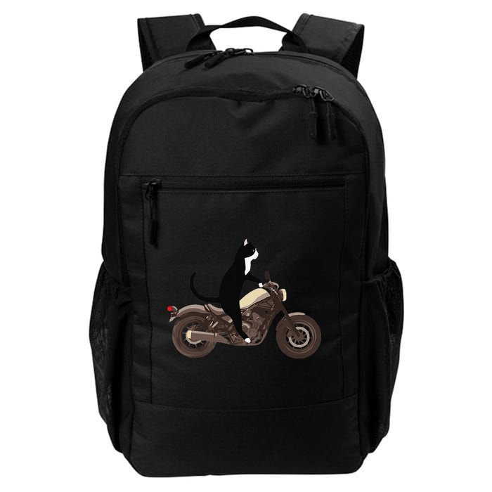 Cat On A Motorcycle Funny Backpack