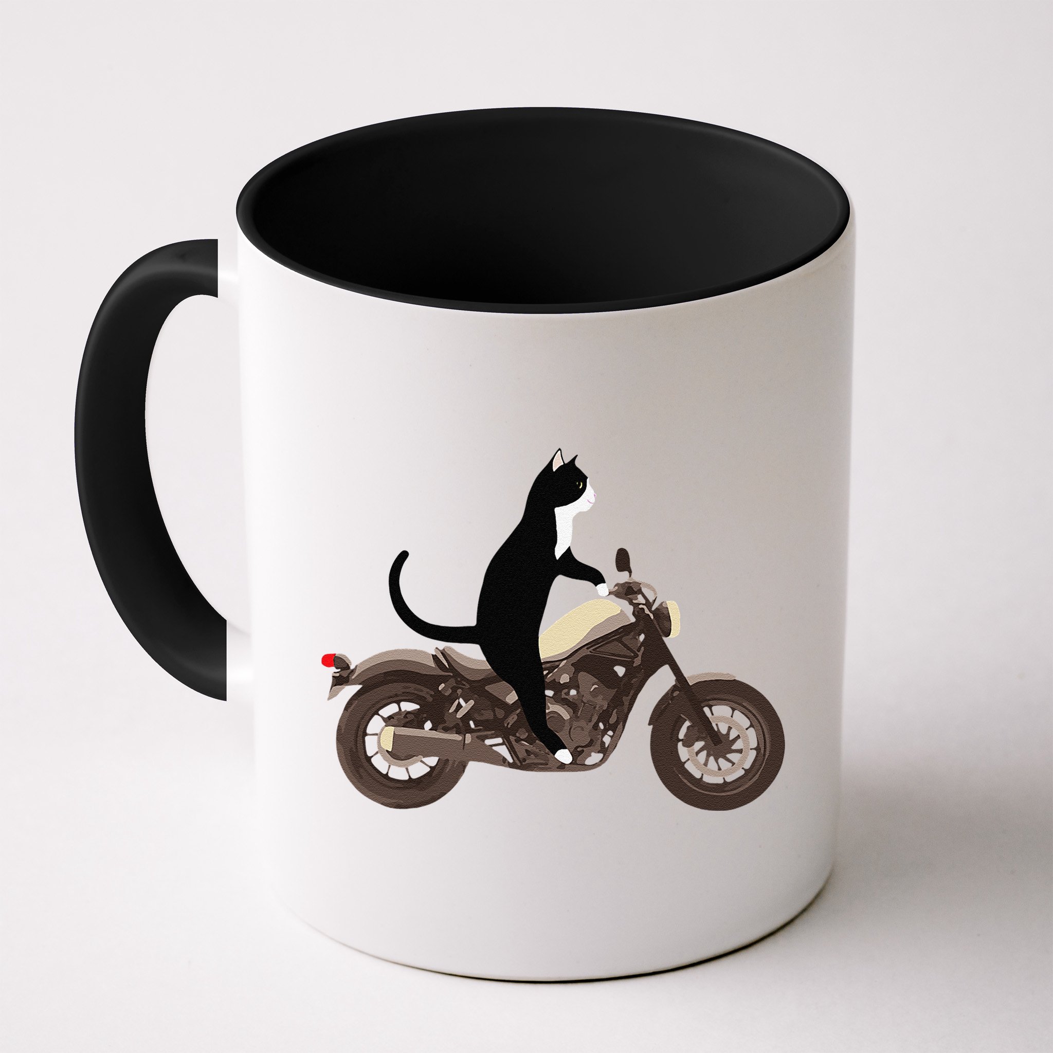 Cat On A Motorcycle Funny Mug