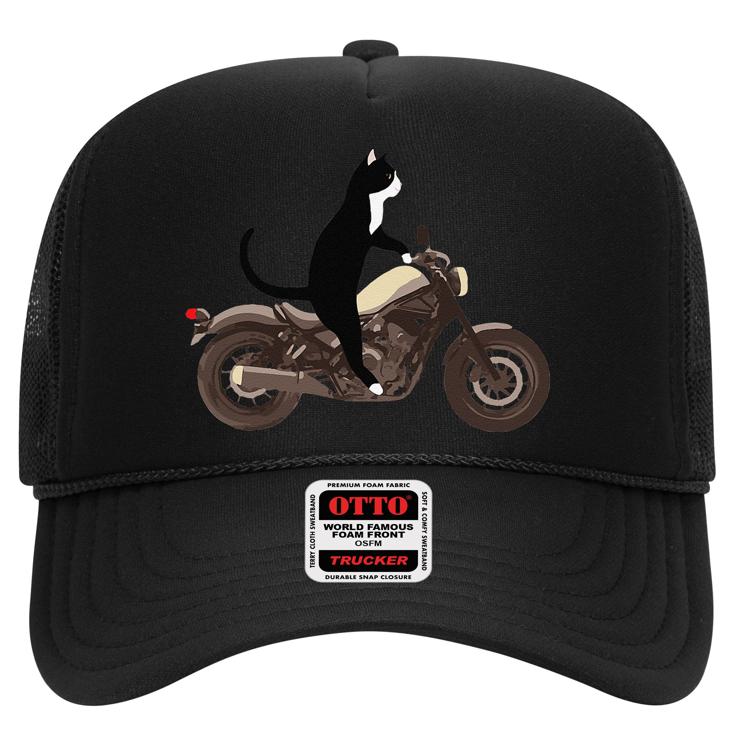 Cat On A Motorcycle Funny Hat