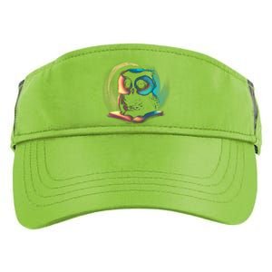 Cute Owl Animal With Book Adult Drive Performance Visor