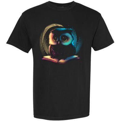 Cute Owl Animal With Book Garment-Dyed Heavyweight T-Shirt