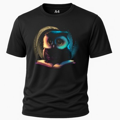 Cute Owl Animal With Book Performance Shirt