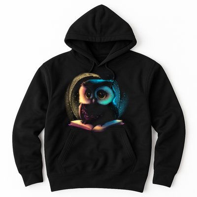 Cute Owl Animal With Book Hoodie