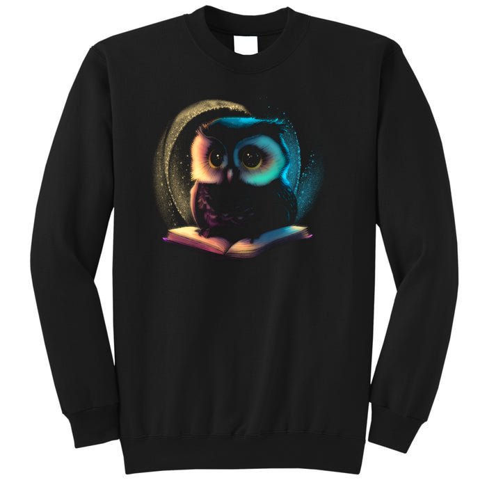 Cute Owl Animal With Book Sweatshirt