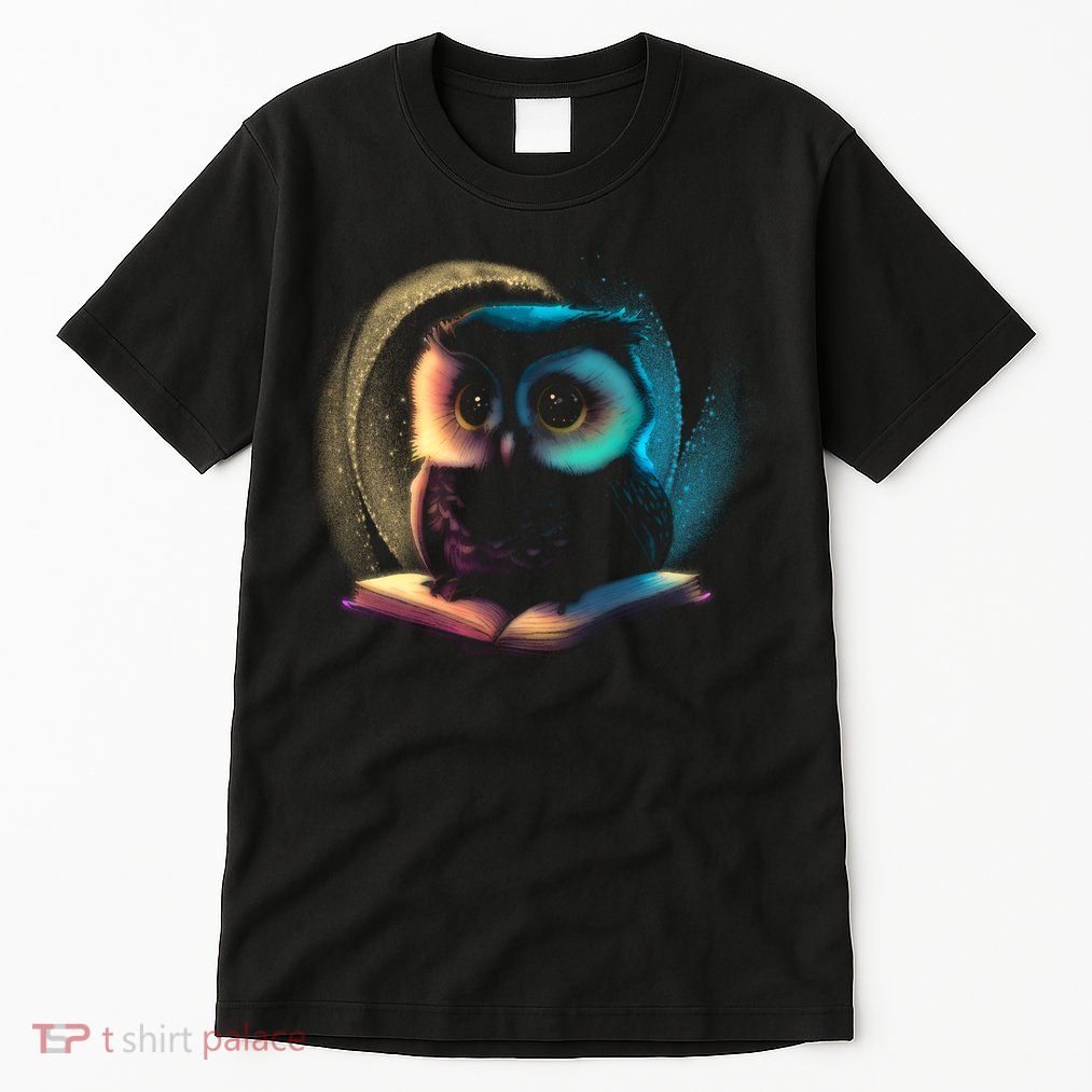 Cute Owl Animal With Book Tall T-Shirt