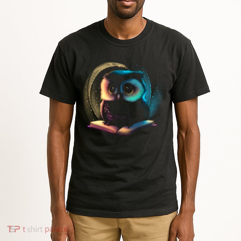 Cute Owl Animal With Book Tall T-Shirt
