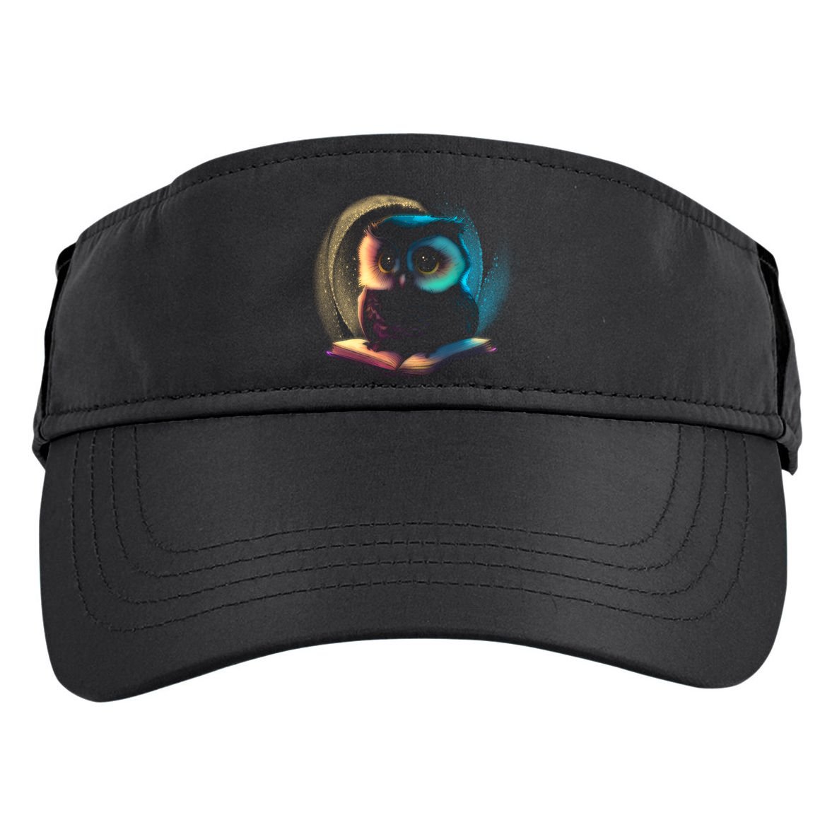 Cute Owl Animal With Book Adult Drive Performance Visor