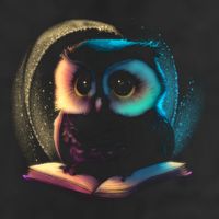 Cute Owl Animal With Book Adult Drive Performance Visor