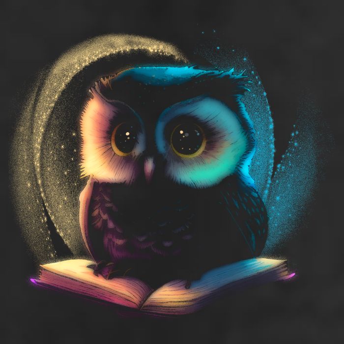 Cute Owl Animal With Book Adult Drive Performance Visor