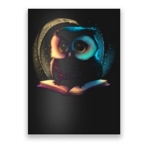 Cute Owl Animal With Book Poster