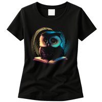 Cute Owl Animal With Book Womens T-Shirt