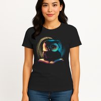 Cute Owl Animal With Book Womens T-Shirt