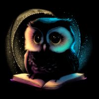 Cute Owl Animal With Book Womens T-Shirt