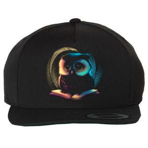 Cute Owl Animal With Book Wool Snapback Cap