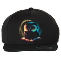 Cute Owl Animal With Book Wool Snapback Cap