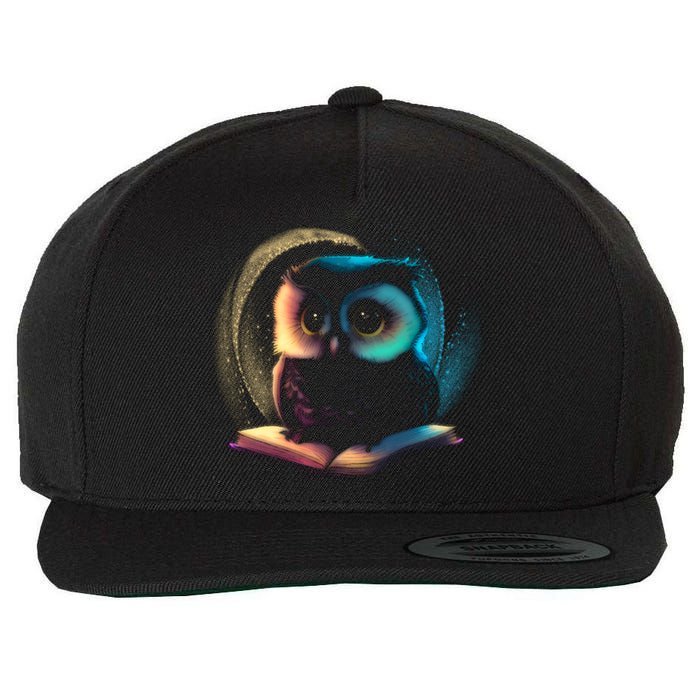 Cute Owl Animal With Book Wool Snapback Cap