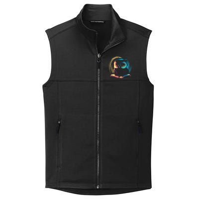 Cute Owl Animal With Book Collective Smooth Fleece Vest