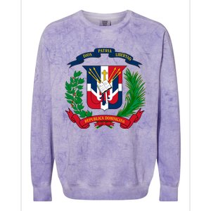 Coat Of Arms Republica Dominicana Bandera Dominican Flag Cool Gift Colorblast Crewneck Sweatshirt