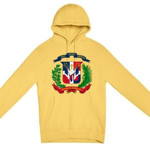 Coat Of Arms Republica Dominicana Bandera Dominican Flag Cool Gift Premium Pullover Hoodie