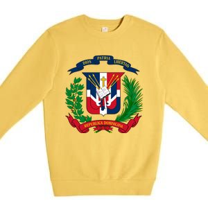 Coat Of Arms Republica Dominicana Bandera Dominican Flag Cool Gift Premium Crewneck Sweatshirt