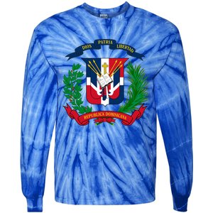 Coat Of Arms Republica Dominicana Bandera Dominican Flag Cool Gift Tie-Dye Long Sleeve Shirt