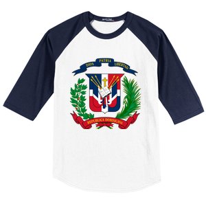 Coat Of Arms Republica Dominicana Bandera Dominican Flag Cool Gift Baseball Sleeve Shirt