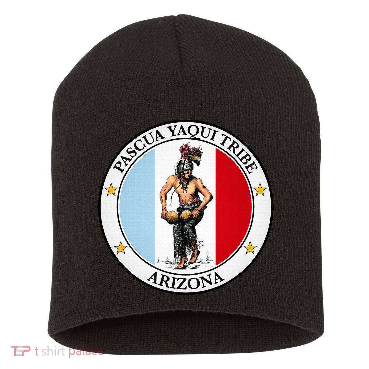 Coat Of Arms Of Pascua Yaqui Tribe Of Arizona Short Acrylic Beanie