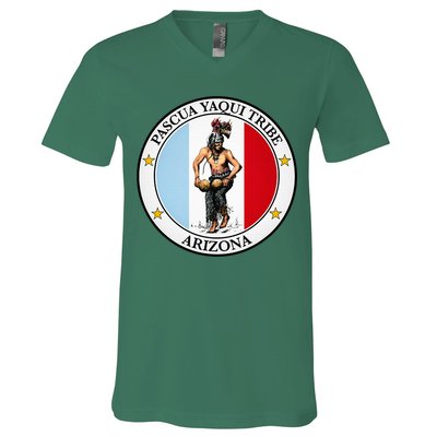 Coat Of Arms Of Pascua Yaqui Tribe Of Arizona V-Neck T-Shirt