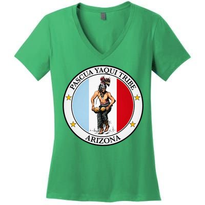 Coat Of Arms Of Pascua Yaqui Tribe Of Arizona Women's V-Neck T-Shirt