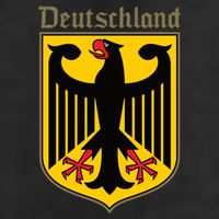 Coat Of Arms Of Germany | German Eagle | Deutschland 7 Panel Mesh Trucker Snapback Hat