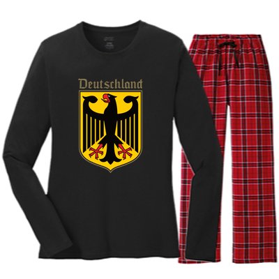 Coat Of Arms Of Germany | German Eagle | Deutschland Women's Long Sleeve Flannel Pajama Set 