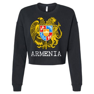 Coat of Arms of Armenia Cropped Pullover Crew