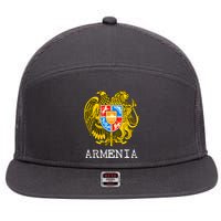 Coat of Arms of Armenia 7 Panel Mesh Trucker Snapback Hat