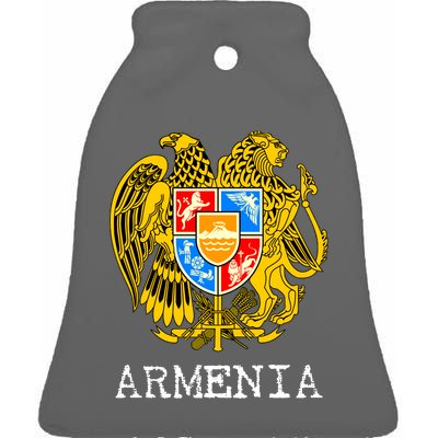 Coat of Arms of Armenia Ceramic Bell Ornament