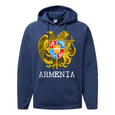 Coat of Arms of Armenia Performance Fleece Hoodie