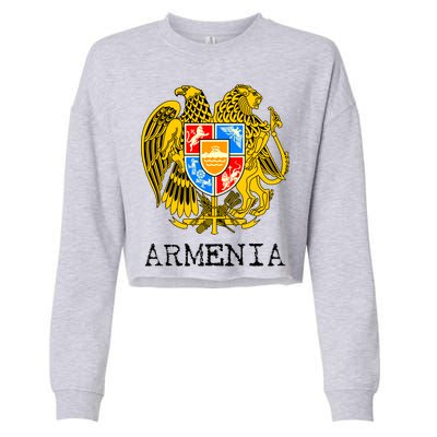 Coat of Arms of Armenia Cropped Pullover Crew