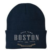 City Of Boston Knit Cap Winter Beanie