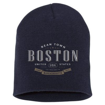 City Of Boston Short Acrylic Beanie