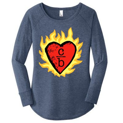 Clothes Over Bros Heart Logo Women's Perfect Tri Tunic Long Sleeve Shirt