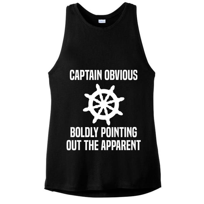 Captain Obvious Boldly Pointing Out The Apparent Sarcasm Ladies PosiCharge Tri-Blend Wicking Tank