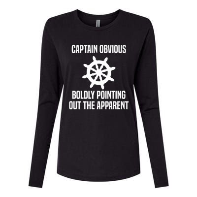 Captain Obvious Boldly Pointing Out The Apparent Sarcasm Womens Cotton Relaxed Long Sleeve T-Shirt